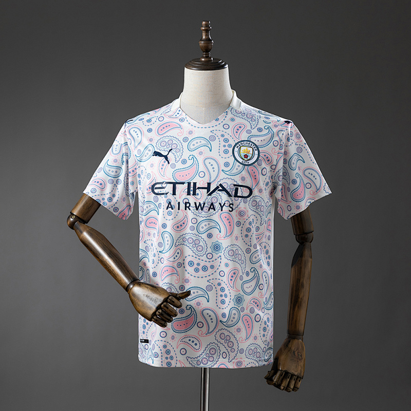 Camiseta retro de visitante del Manchester City 20-21 (tallas S-XXL)